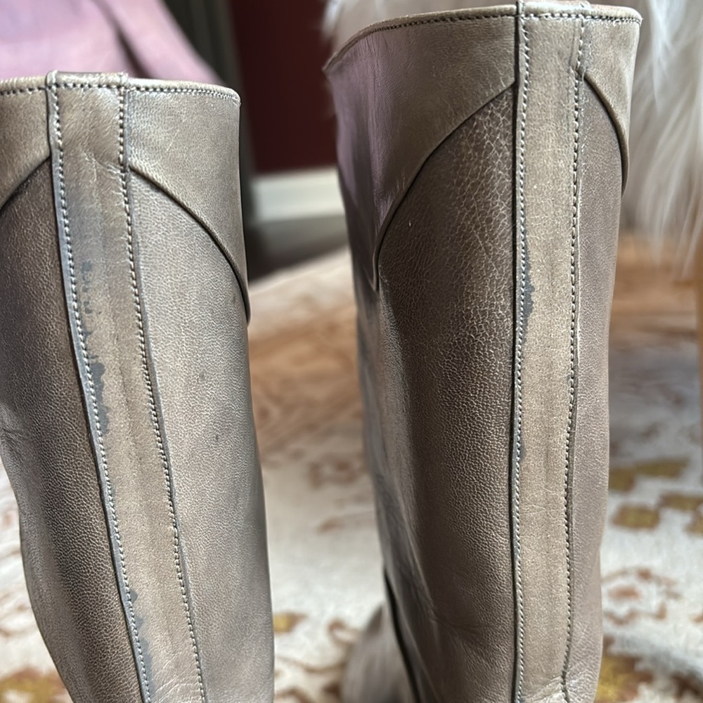 Men’s Vintage Pierre Cardin Gray Leather Boots 3033 - Picture 4 of 10